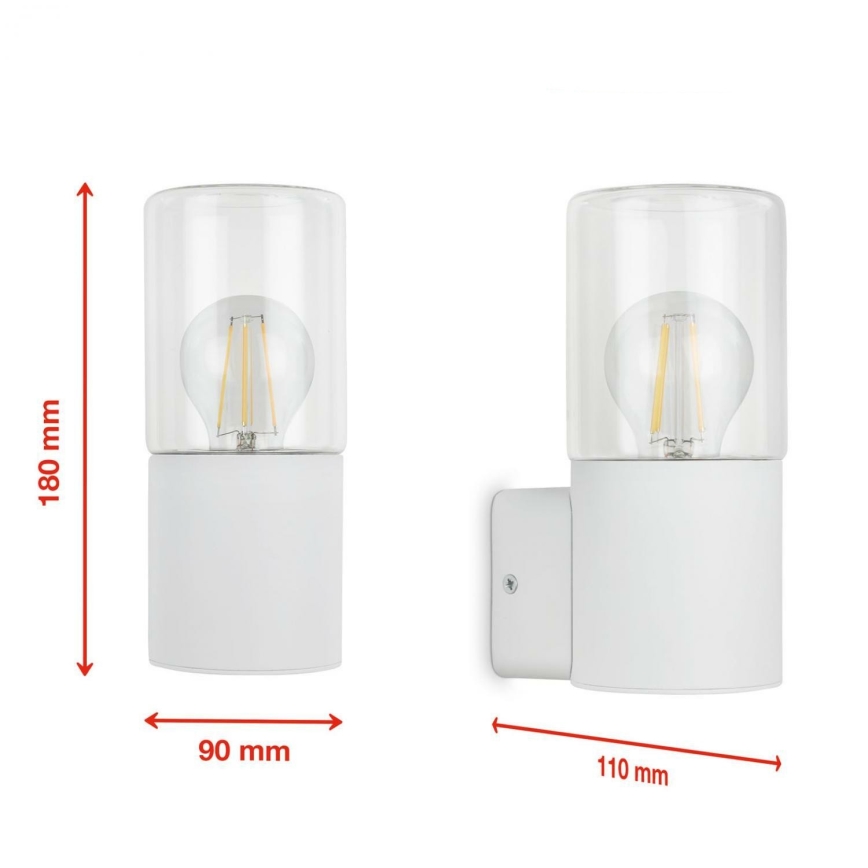 Briloner 320506TF - Ulkoseinävalaisin 1xE27/12W/230V IP44 valkoinen