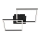Briloner 3210-015 - Himmennettävä LED-kattovalaisin FRAME 2xLED/11W/230V musta