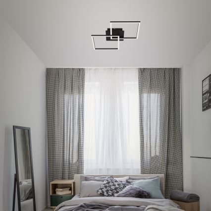 Briloner 3210-015 - Himmennettävä LED-kattovalaisin FRAME 2xLED/11W/230V musta