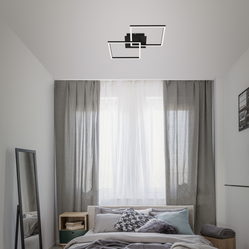 Briloner 3210-015 - Himmennettävä LED-kattovalaisin FRAME 2xLED/11W/230V musta