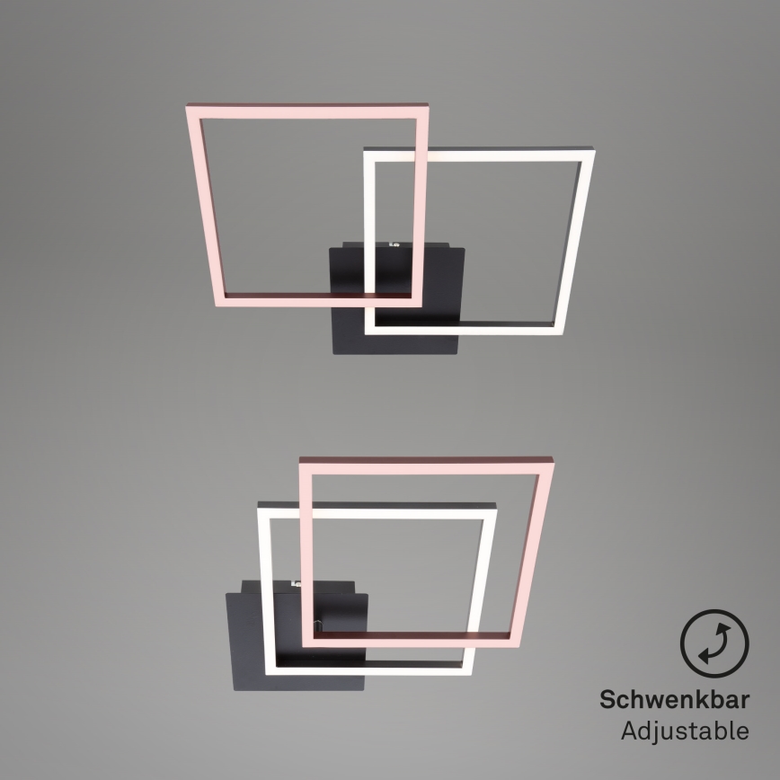 Briloner 3210-015 - Himmennettävä LED-kattovalaisin FRAME 2xLED/11W/230V musta