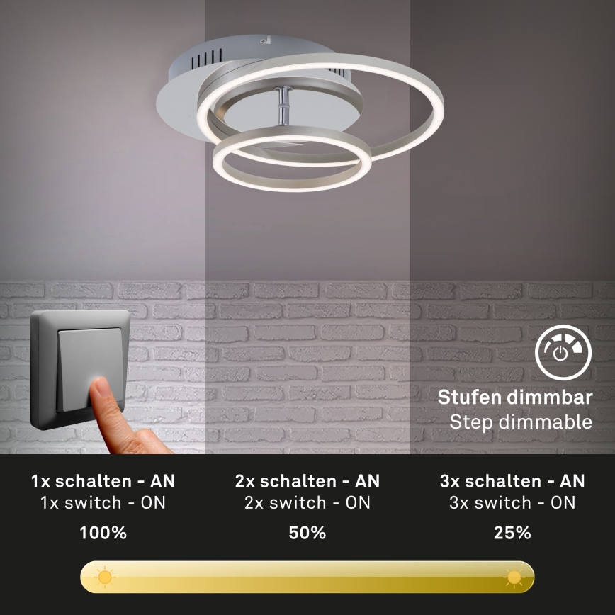 Briloner 3222-018 - LED Himmennettävä kattovalo FRAMES LED/30W/230V
