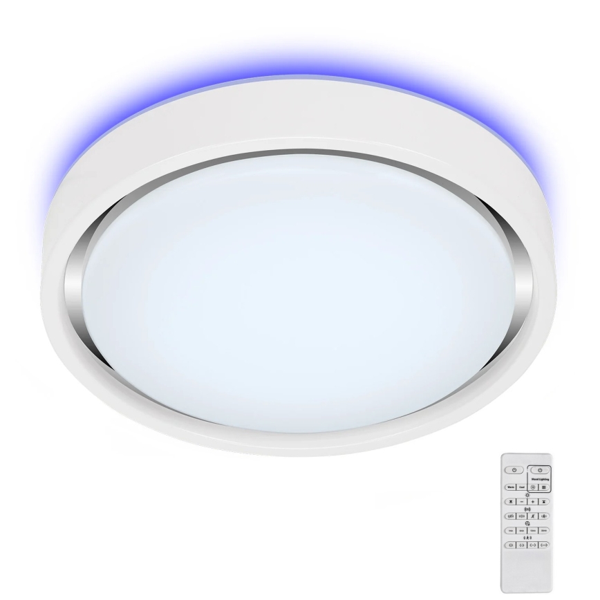 Briloner 3227-016 - LED RGB Himmennysvalo anturilla TALENA LED/24W/230V valkoinen + kauko-ohjaus