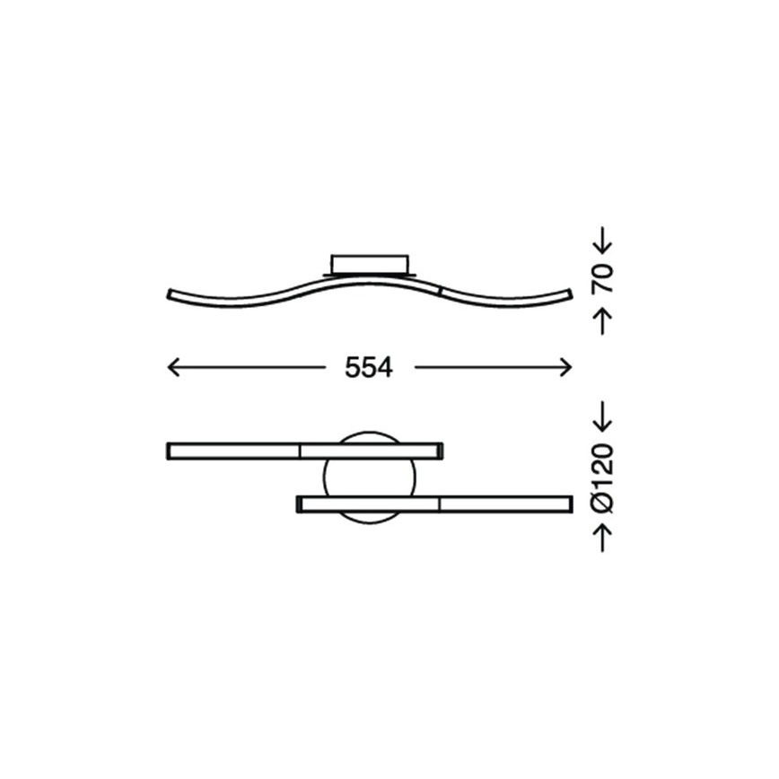Briloner 3258-029 - LED-kattovalo GO 2xLED/6W/230V