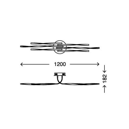 Briloner 3340-062 - Himmennettävä LED-kattovalaisin TWIN 6xLED/7,5W/230V