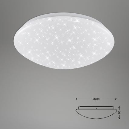 Briloner 3360-016 - LED-kattovalaisin kylpyhuoneeseen STARRY SKY LED/12W/230V IP44