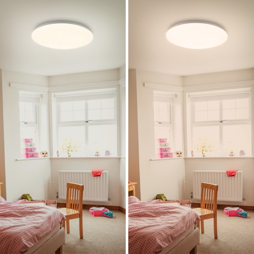 Briloner 3380-116 - LED Himmennettävä kattovalo STARRY SKY LED/18W/230V 2700/4000K