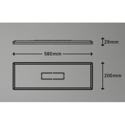 Briloner 3394-014 - LED-kattovalo FREE LED/22W/230V 58x20 cm