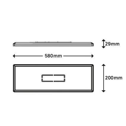 Briloner 3394-015 - LED-kattovalo FREE LED/22W/230V 58x20 cm