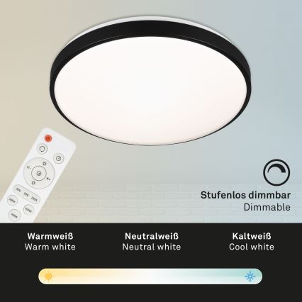 Briloner 3430-015 - Himmennettävä LED-kattovalaisin MANNY LED/48W/230V + kauko-ohjaus