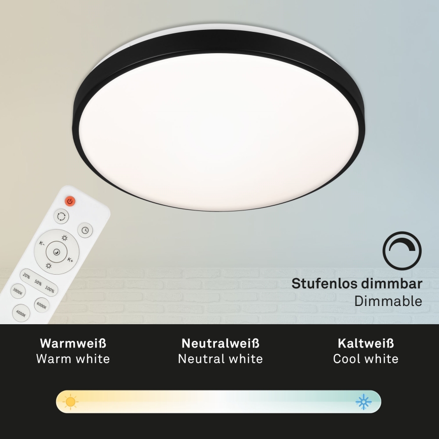Briloner 3430-015 - Himmennettävä LED-kattovalaisin MANNY LED/48W/230V + kauko-ohjaus
