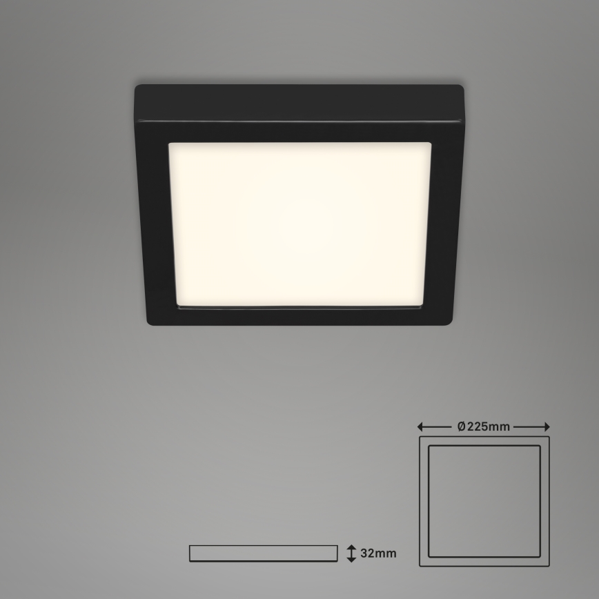 Briloner 3466-415 - LED Kattovalo FIRE LED/16,5W/230V 22,5x22,5 cm