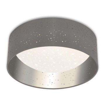 Briloner 3482014 - LED-kattovalaisin MAILA STARRY LED/12W/230V harmaa/hopea