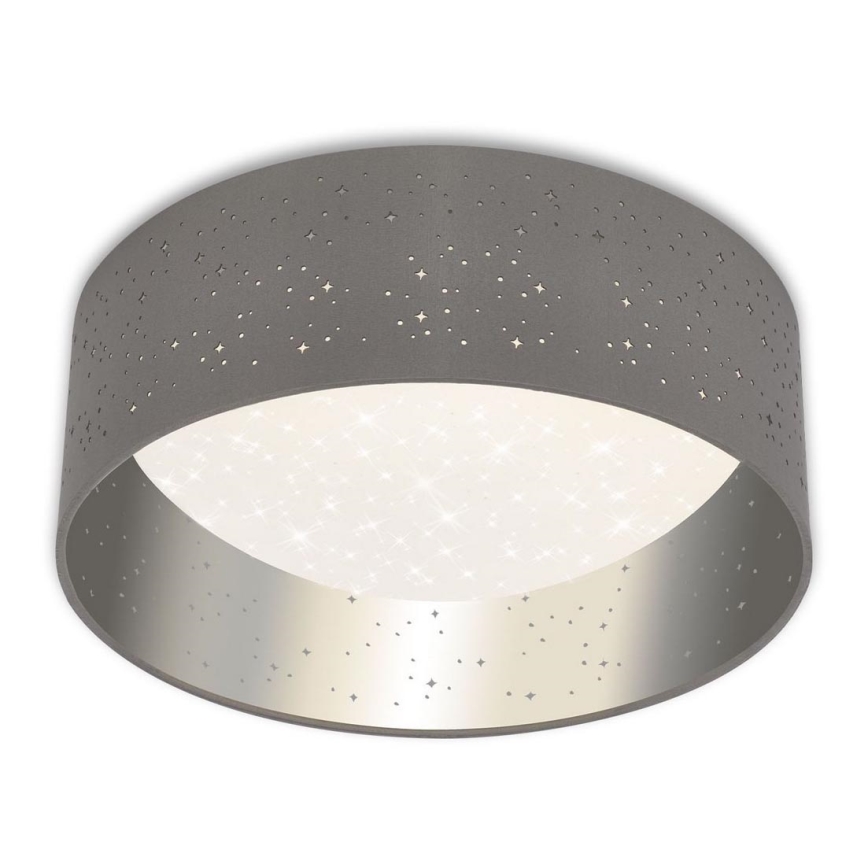 Briloner 3482014 - LED-kattovalaisin MAILA STARRY LED/12W/230V harmaa/hopea