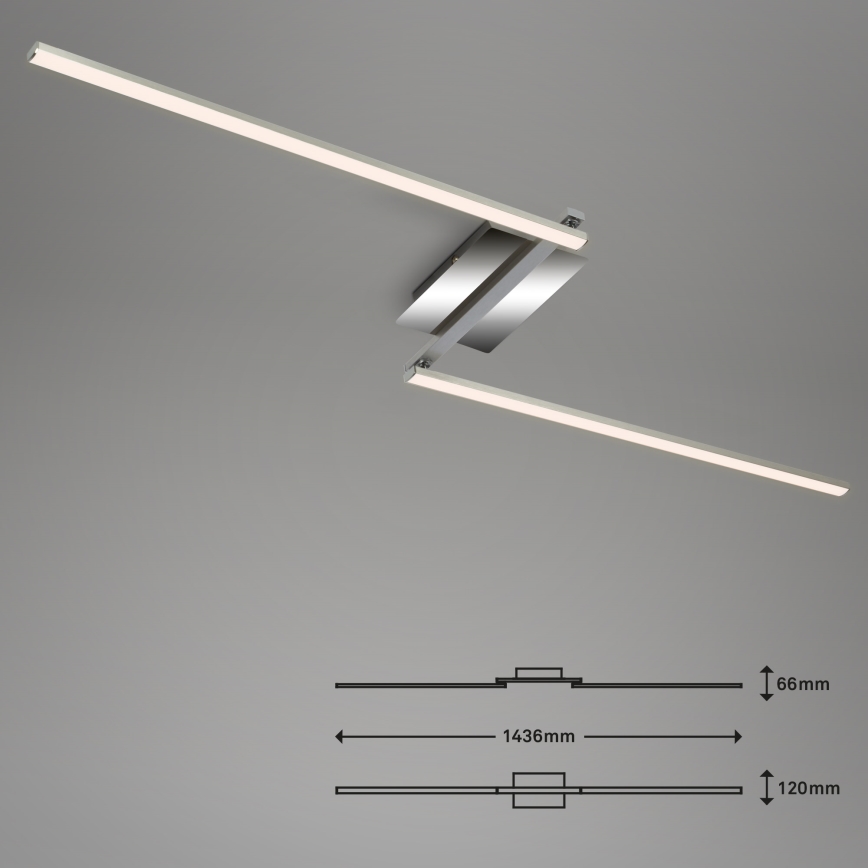 Briloner 3500-018 - Kiinteä LED-kattokruunu STAFF 2xLED/6W/230V