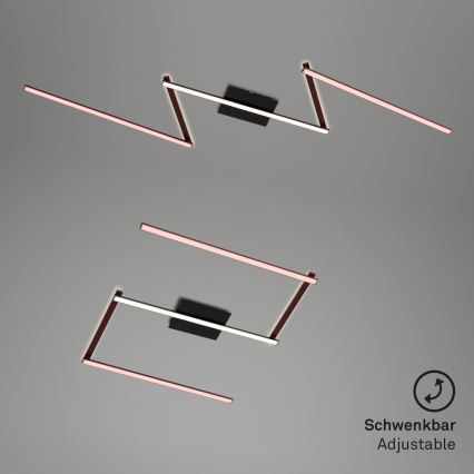 Briloner 3501-015 - Kiinteä LED-kattokruunu STAFF 5xLED/4,8W/230V musta