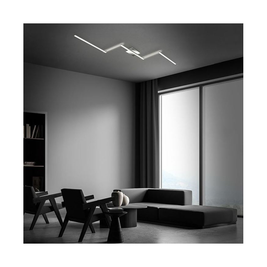 Briloner 3501-018 - Kiinteä LED-kattokruunu STAFF 5xLED/4,8W/230V mattakromi