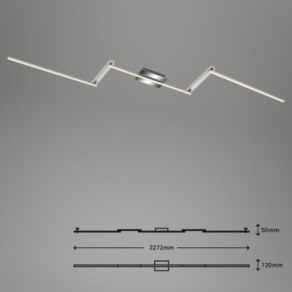 Briloner 3501-018 - Kiinteä LED-kattokruunu STAFF 5xLED/4,8W/230V mattakromi