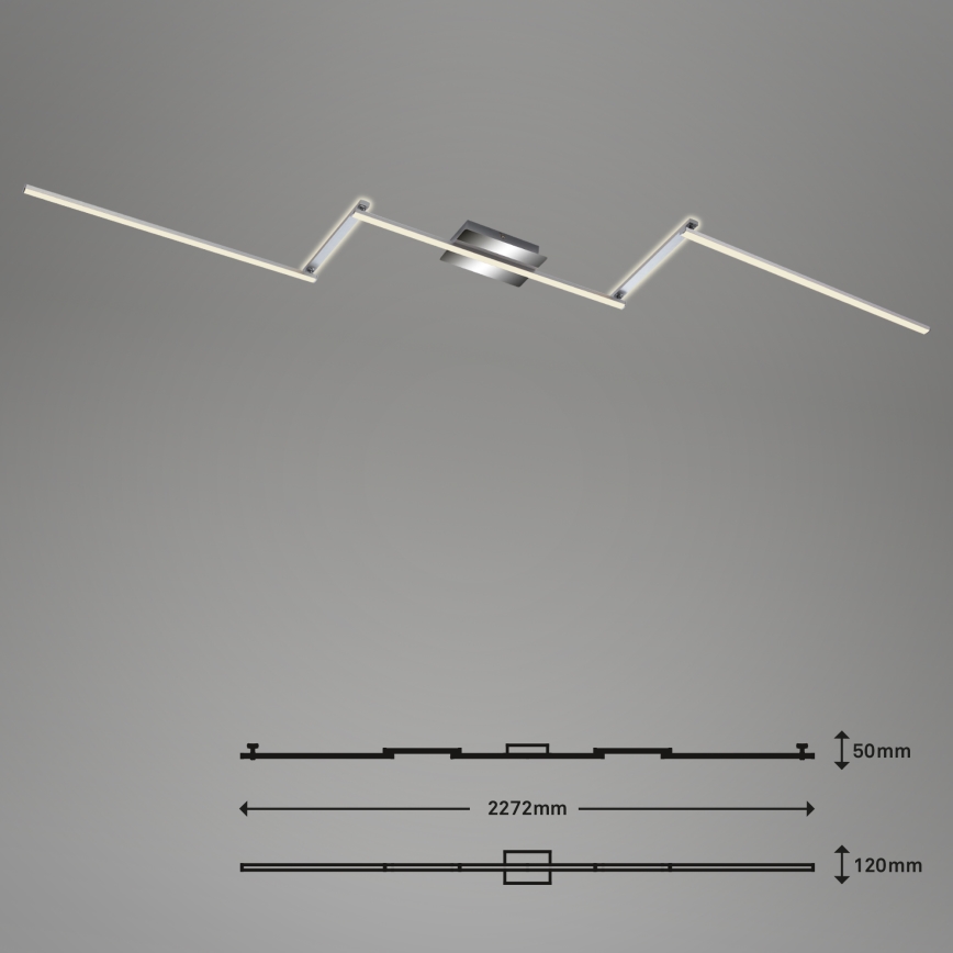 Briloner 3501-018 - Kiinteä LED-kattokruunu STAFF 5xLED/4,8W/230V mattakromi