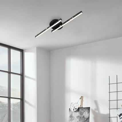 Briloner 3517-025 - LED Pinta-asennettava kattokruunu REY 2xLED/6W/230V musta
