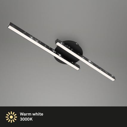 Briloner 3517-025 - LED Pinta-asennettava kattokruunu REY 2xLED/6W/230V musta