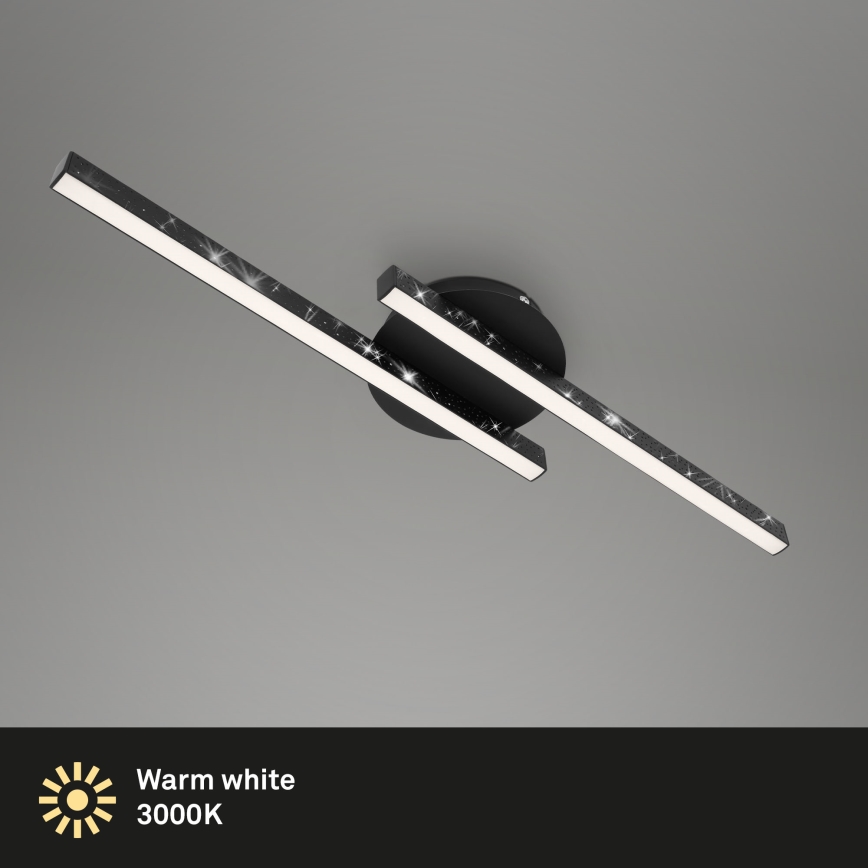 Briloner 3517-025 - LED Pinta-asennettava kattokruunu REY 2xLED/6W/230V musta