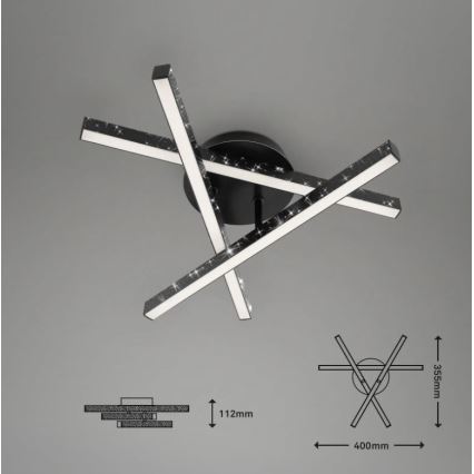 Briloner 3518-035 - Kiinteä LED-kattokruunu REY 3xLED/5W/230V