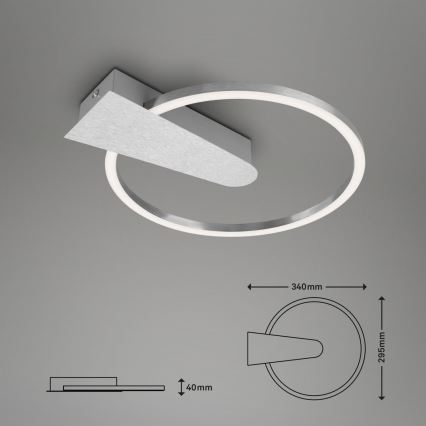 Briloner 3542-018 - Himmennettävä LED-kattovalaisin NICO LED/12W/230V mattakromi