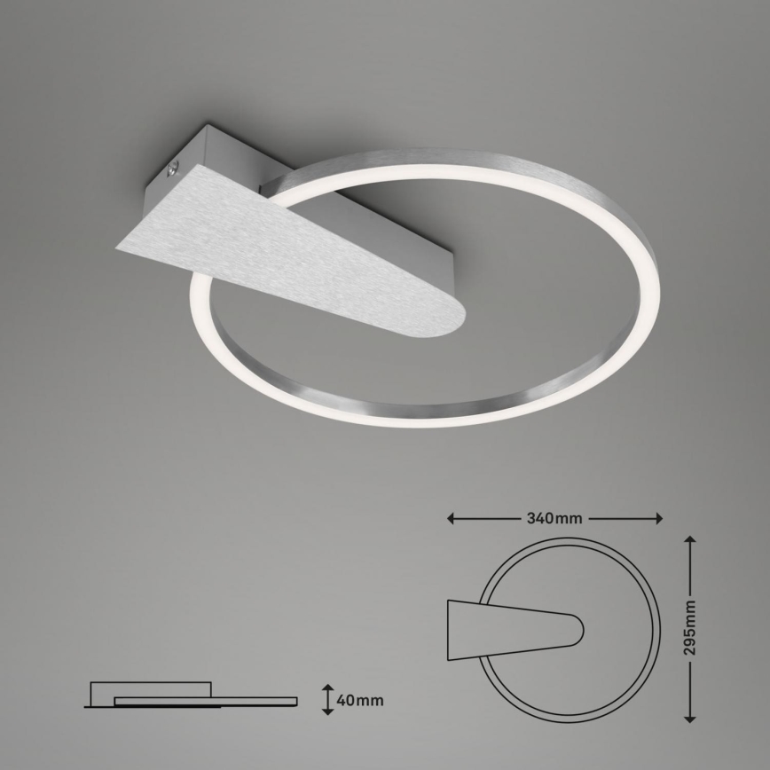 Briloner 3542-018 - Himmennettävä LED-kattovalaisin NICO LED/12W/230V mattakromi