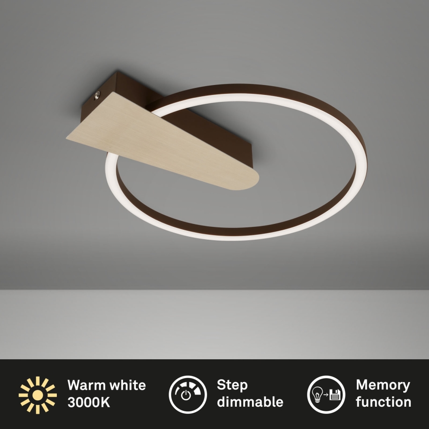 Briloner 3542017 - Himmennettävä LED-kattovalaisin NICO LED/12W/230V kulta