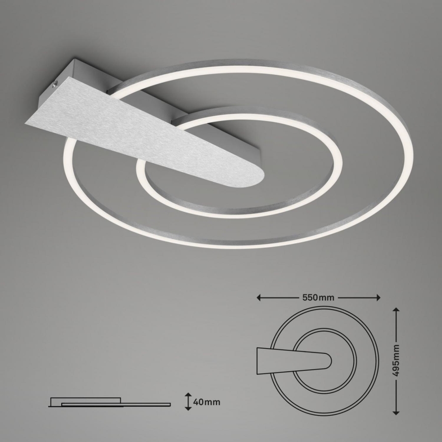 Briloner 3543-018 - Himmennettävä LED-kattovalaisin NICO LED/25W/230V mattakromi