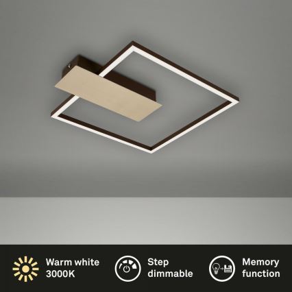Briloner 3544-017 - Himmennettävä LED-kattovalaisin NICO LED/12W/230V kulta