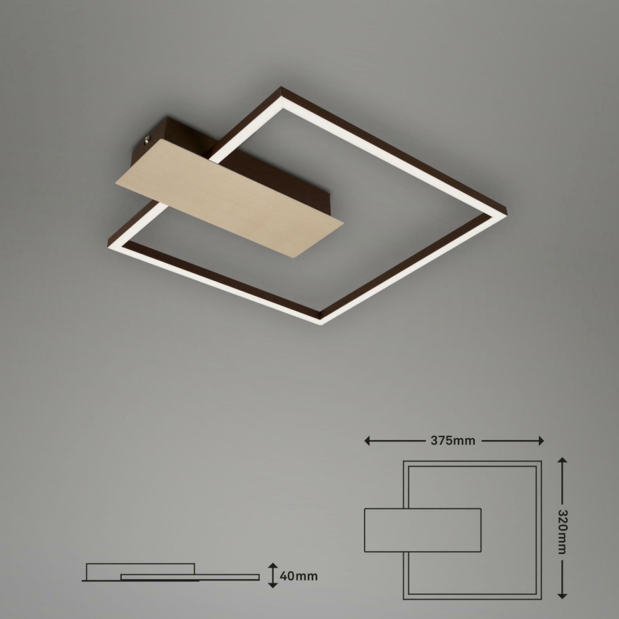 Briloner 3544-017 - Himmennettävä LED-kattovalaisin NICO LED/12W/230V kulta