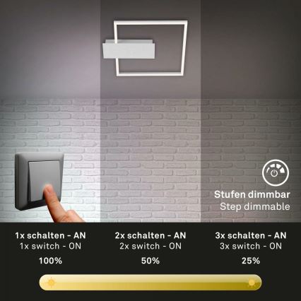Briloner 3544-018 - Himmennettävä LED-kattovalaisin NICO LED/12W/230V mattakromi