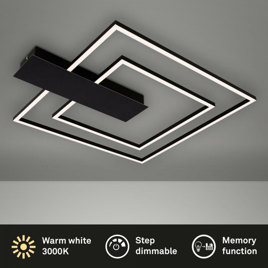 Briloner 3545-015 - Himmennettävä LED-kattovalaisin NICO LED/25W/230V musta