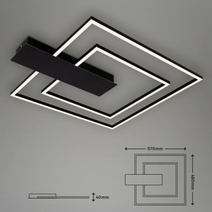 Briloner 3545-015 - Himmennettävä LED-kattovalaisin NICO LED/25W/230V musta