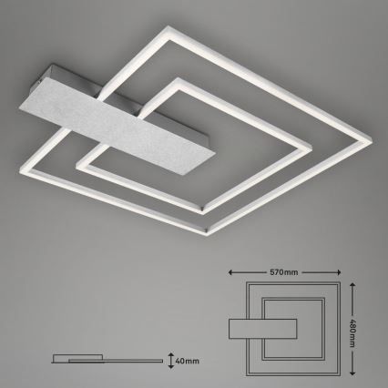 Briloner 3545-018 - Himmennettävä LED-kattovalaisin NICO LED/25W/230V mattakromi