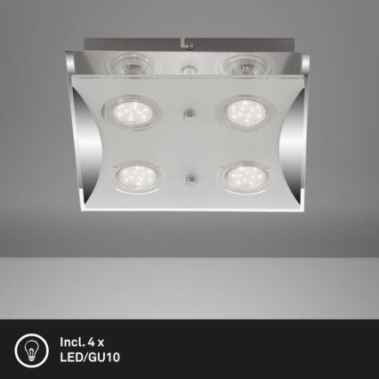 Briloner 3572-048 - LED-kattovalaisin FLASH 4xGU10/3W/230V