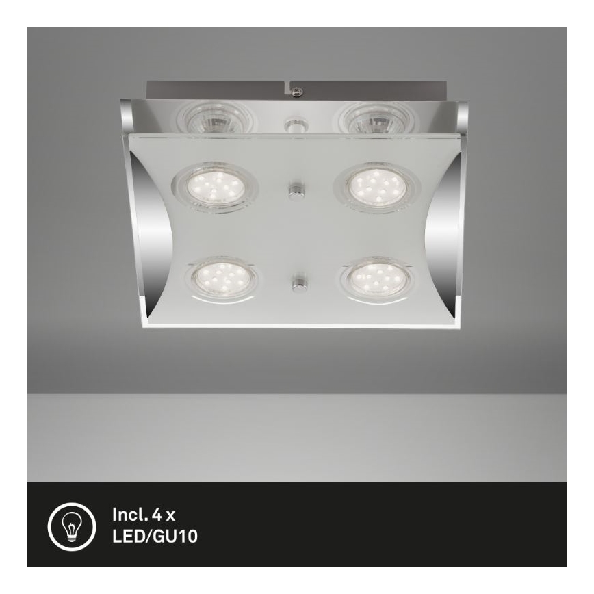 Briloner 3572-048 - LED-kattovalaisin FLASH 4xGU10/3W/230V