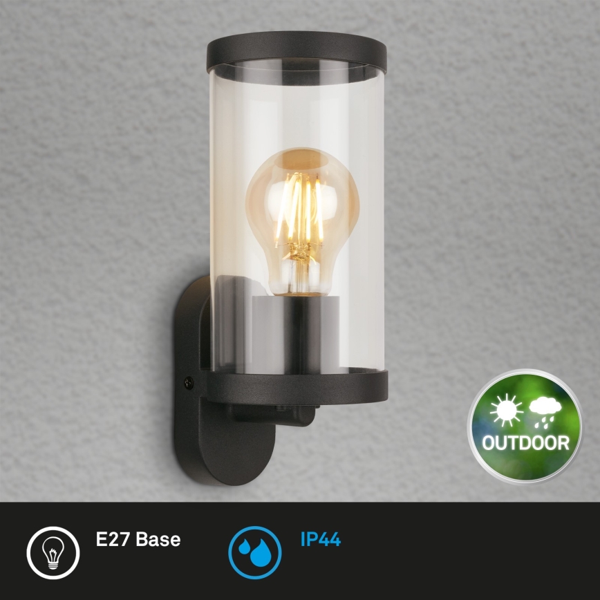 Briloner 3600-015 - Ulkoseinävalaisin KAIRO 1xE27/12W/230V IP44 musta