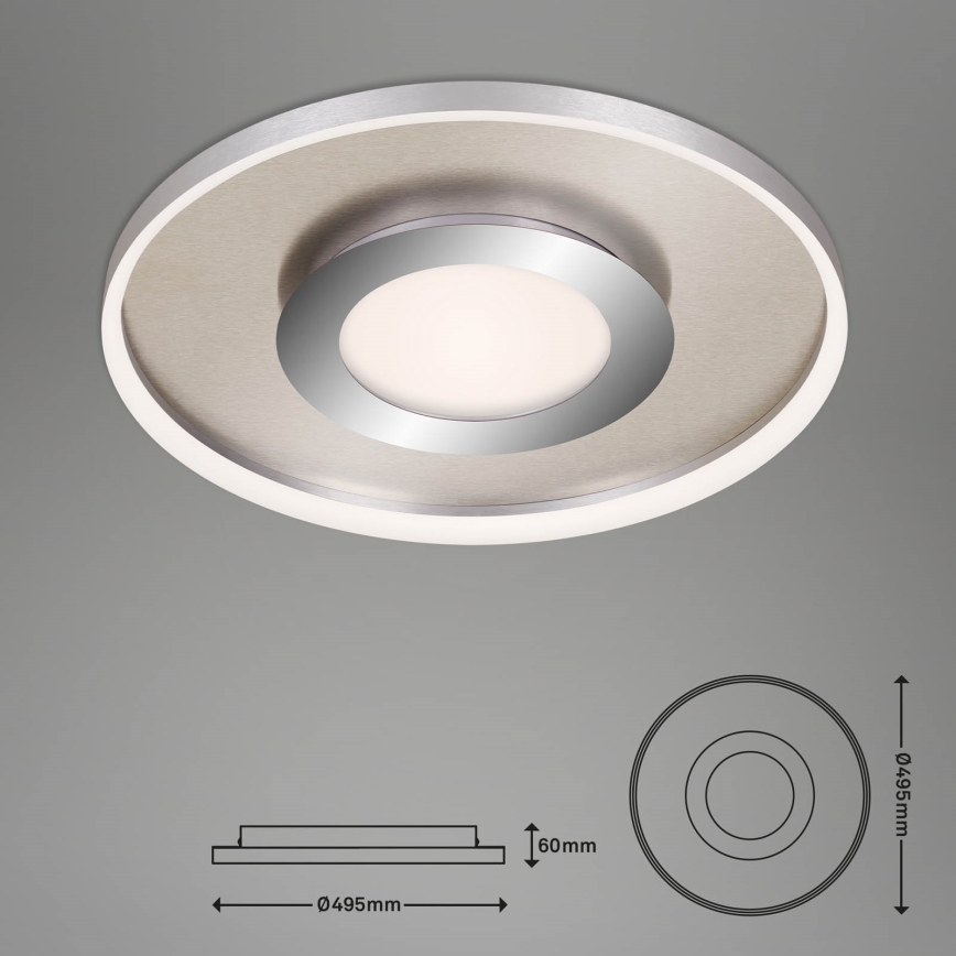 Briloner 3640-012 - Himmennettävä LED-kattovalaisin LED/25W/230V 2700-6500K + kauko-ohjaus