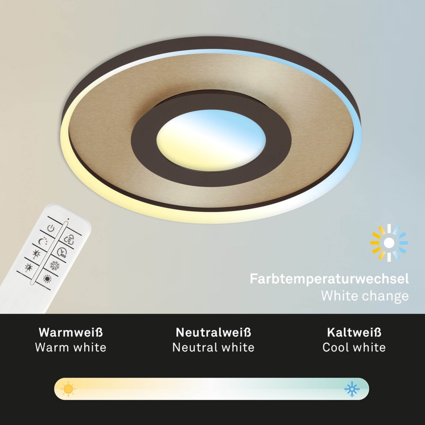 Briloner 3640017 - Himmennettävä LED-kattovalaisin FRAME LED/25W/230V 2700-6500K + kauko-ohjaus