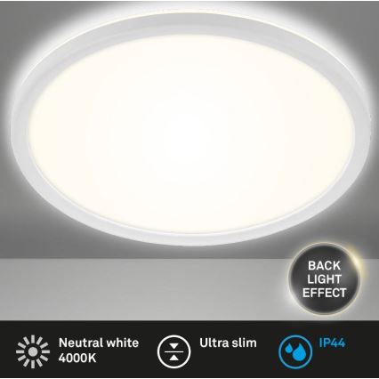 Briloner 3642-416 - LED-kattovalaisin kylpyhuoneeseen SLIM LED/19W/230V IP44 valkoinen+