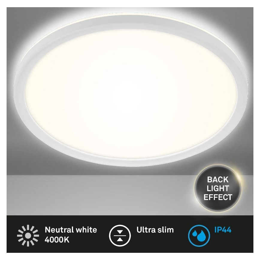 Briloner 3642-416 - LED-kattovalaisin kylpyhuoneeseen SLIM LED/19W/230V IP44 valkoinen+
