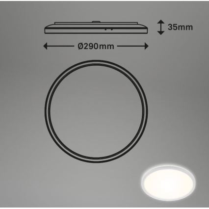 Briloner 3642-416 - LED-kattovalaisin kylpyhuoneeseen SLIM LED/19W/230V IP44 valkoinen+