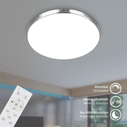 Briloner 3679-018 - LED RGB Himmennettävä kylpyhuoneen kattovalaisin MAGA LED/18,5W/230V 3000-6500K halkaisija 35,5 cm + kauko-ohjaus