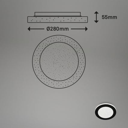 Briloner 3693-015 - LED-kattovalaisin kylpyhuoneeseen LED/15W/230V IP44 4000K halkaisija 28 cm