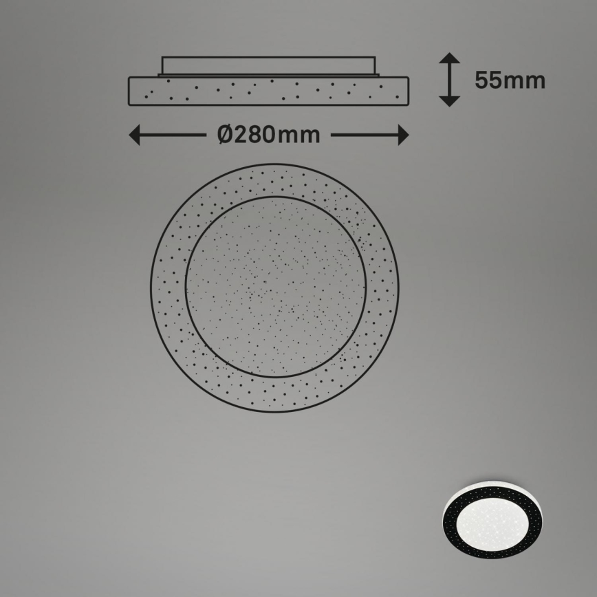 Briloner 3693-015 - LED-kattovalaisin kylpyhuoneeseen LED/15W/230V IP44 4000K halkaisija 28 cm