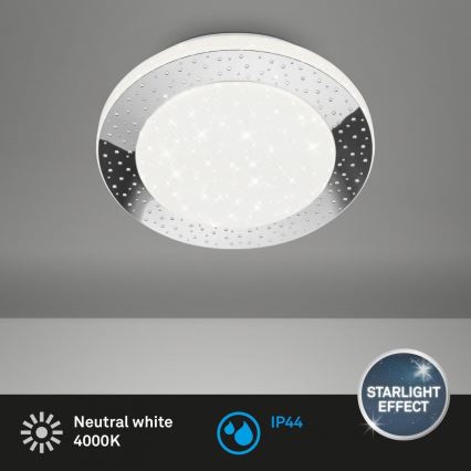 Briloner 3693-018 - LED-kattovalaisin kylpyhuoneeseen LED/15W/230V IP44 4000K halkaisija 28 cm