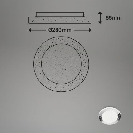 Briloner 3693-018 - LED-kattovalaisin kylpyhuoneeseen LED/15W/230V IP44 4000K halkaisija 28 cm